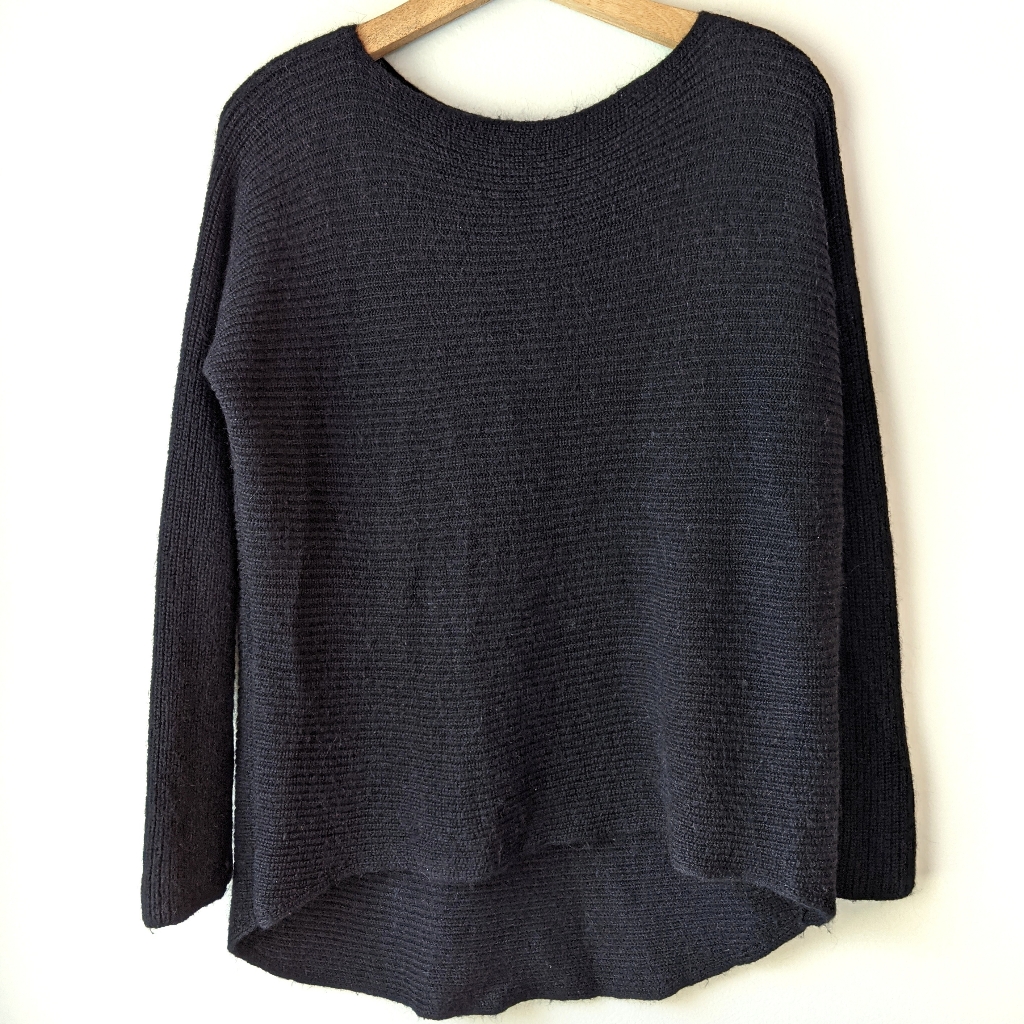 Vince Merino Wool Ribbed Knit Pullover Sweater